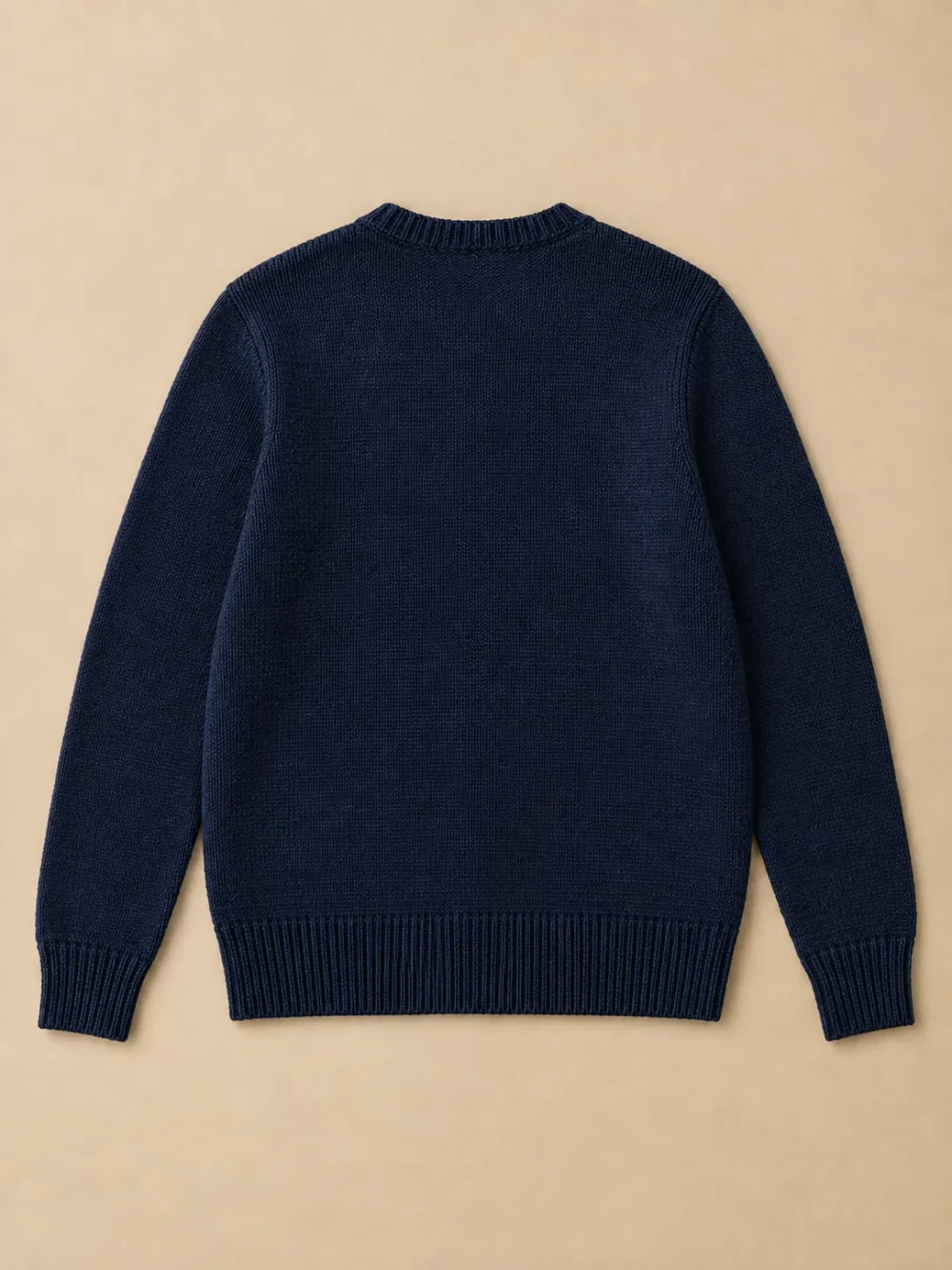 Cromarty Rope-Edge Cardigan – Fathom, laid flat, back
