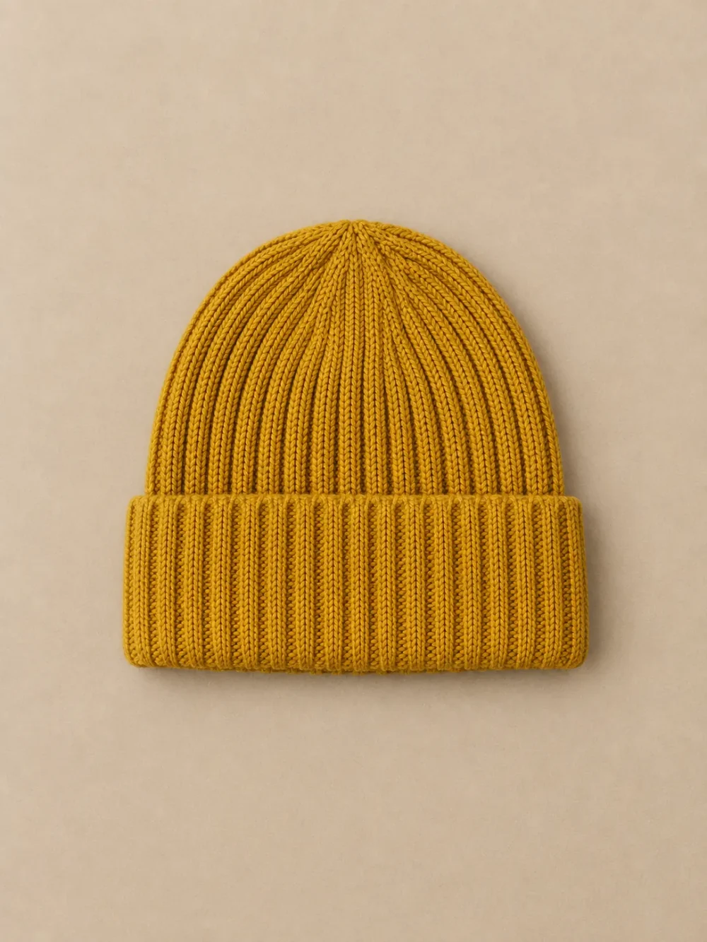 Dogger Rib Watch Cap – Oilskin, laid flat, back