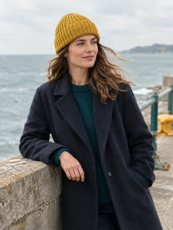 Dogger Rib Watch Cap – Oilskin, worn outdoors by the sea