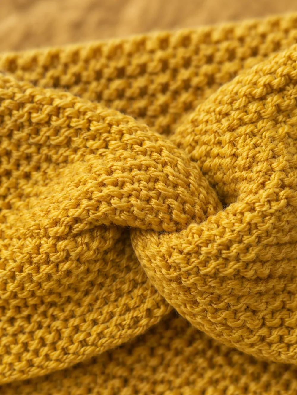 Forties Garter Headband – Oilskin, close-up of the stitch