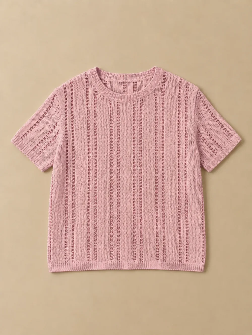 Wight Ladder-Stitch Tee – Thrift, laid flat, front